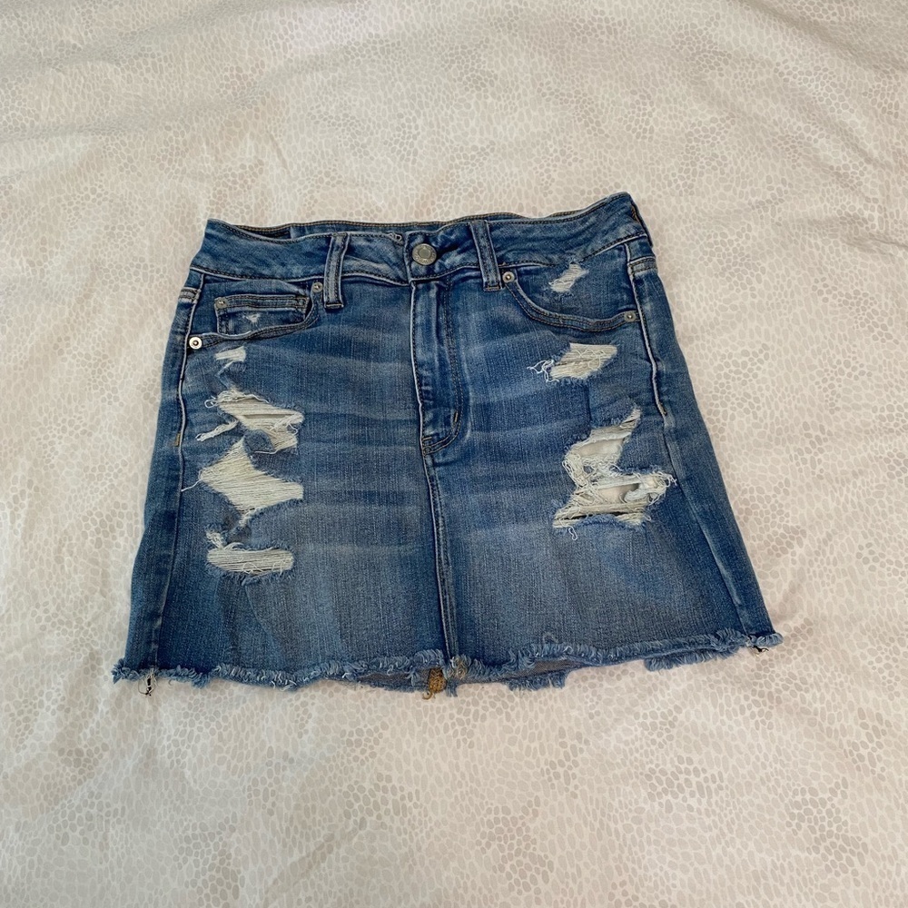 American eagle jean skirt